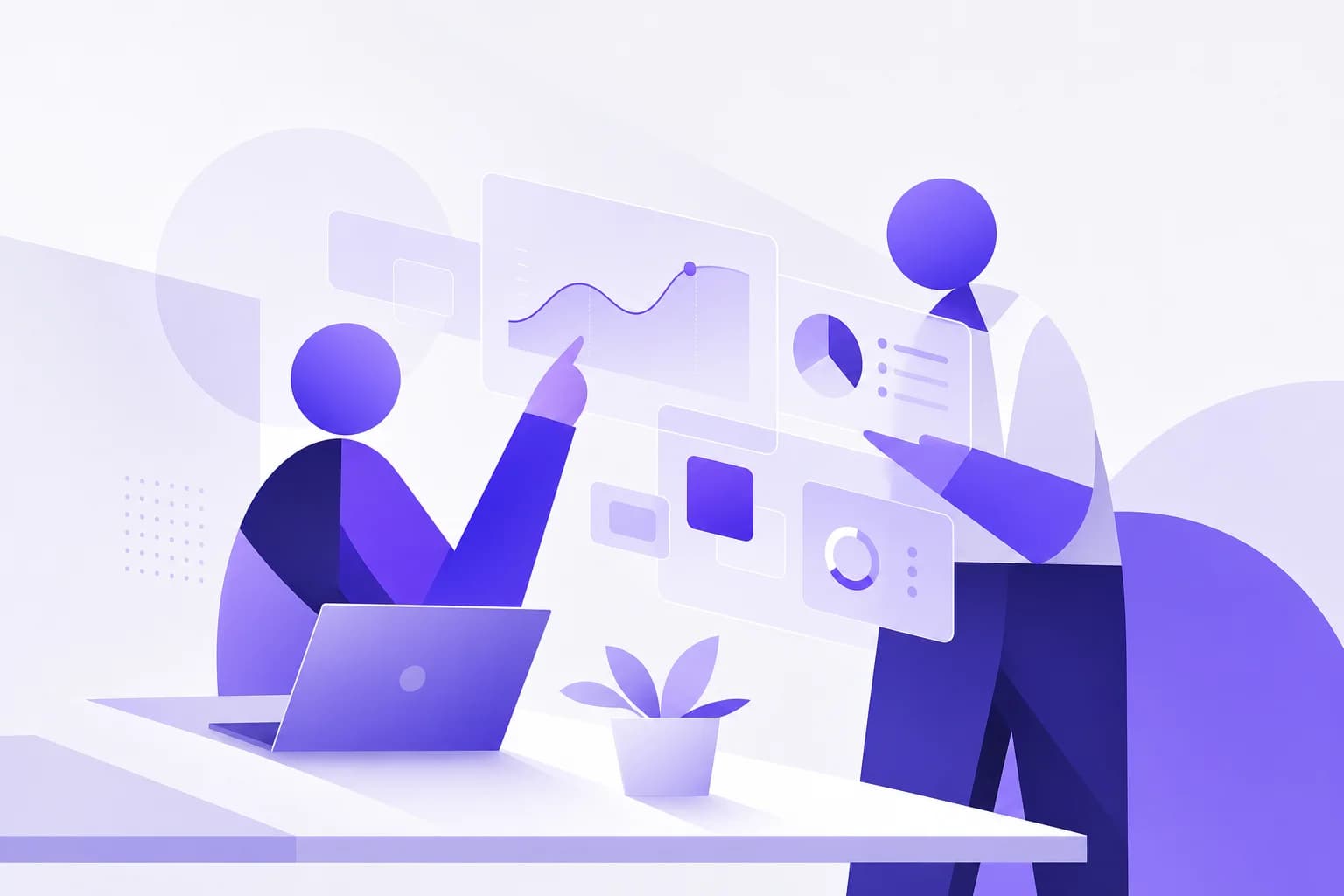 Two founders collaborating over agency systems